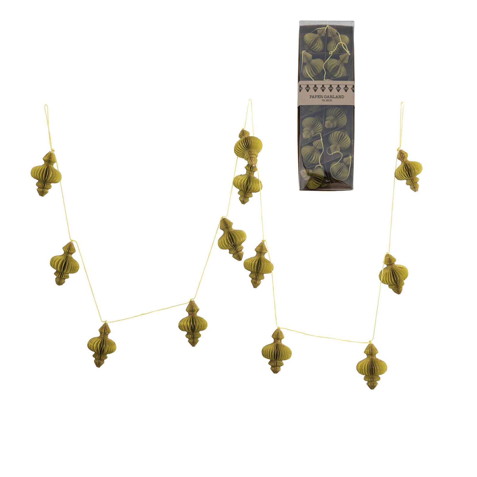 Harutun Gold Novelty Garland, Chartreuse
