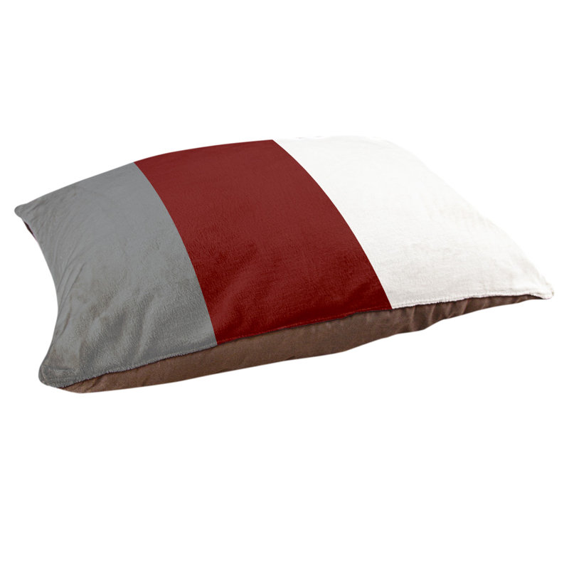 Coussin Milwaukee, Moyen (l 28 po x P 18 po x H 6 po), Gris foncé / milieu marron
