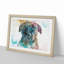 A Staffordshire Bull Terrier Dog in Abstract - Picture Frame Painting Print on MDF-55628997-55628998
