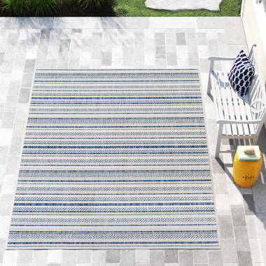 Beachcrest Home Messier Striped Hand-...