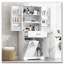 Armoire de rangement autoportante avec portes et tiroirs, panier à linge inclinable, tablette réglable-1418500886