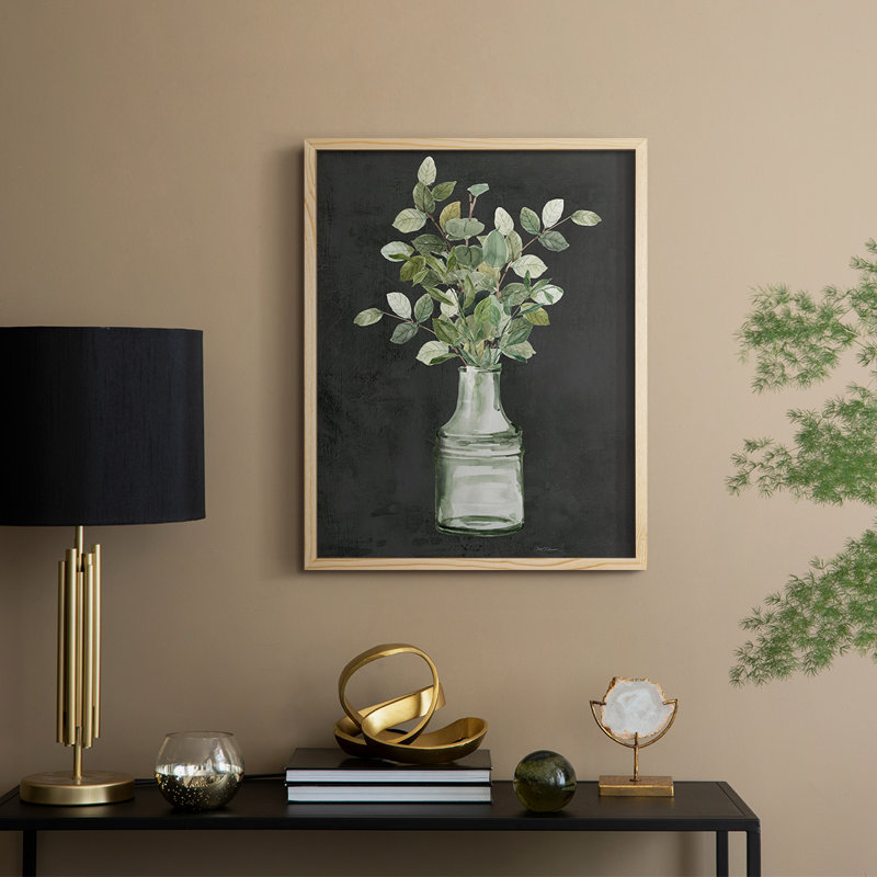 Artisanal Bouquet I, reproduction encadrée - bois massif, Naturel, H 11 po x l 9 po
