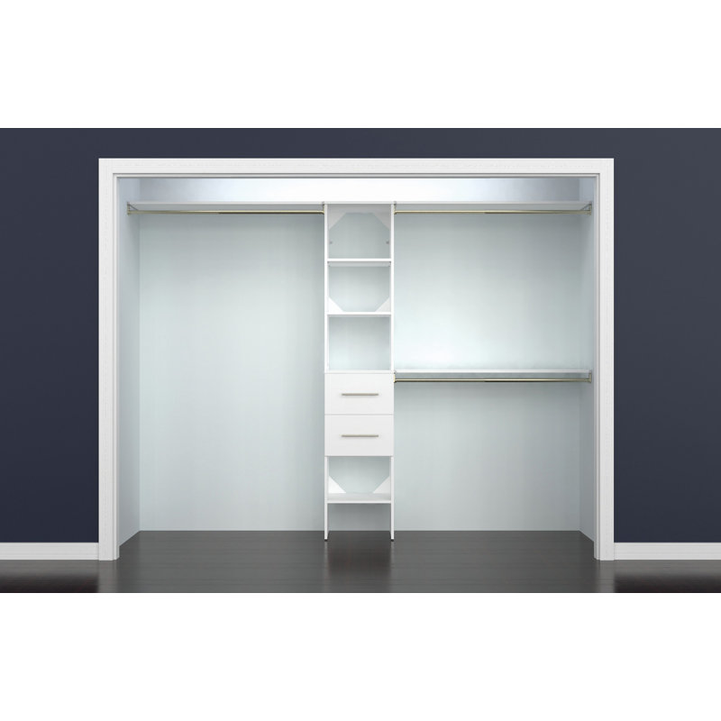 Système d'organisation avec tiroirs l 72 po à l 108 po SuiteSymphony, Blanc pur