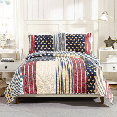 Americana 100% Cotton Patchwork Quilt Set