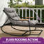  Chaise berçante d'extérieur avec coussin épais et doux
