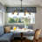 Izell 6-Light Black & Gold Modern Sputnik Chandelier with 4 Height Adjutable Rods