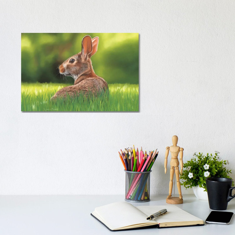 Rabbit by Richard Macwee - Gallery-Wrapped Canvas Giclée on Canvas, 20.32 cm H x 30.48 cm W, Canvas