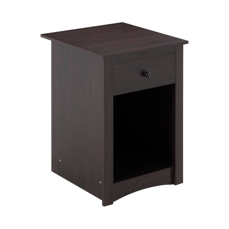 Table de chevet en bois Kayla, Espresso
