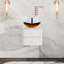 Meuble-lavabo mural simple 30 po avec lavabo vasque, robinet-825569735-825569737