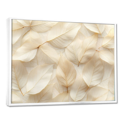 Ivoire, feuilles, collage, feuillage II - feuilles, art mural