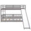 Lit superposé simple gris avec glissade - Accessoire de chambre à coucher fonctionnel-353974582