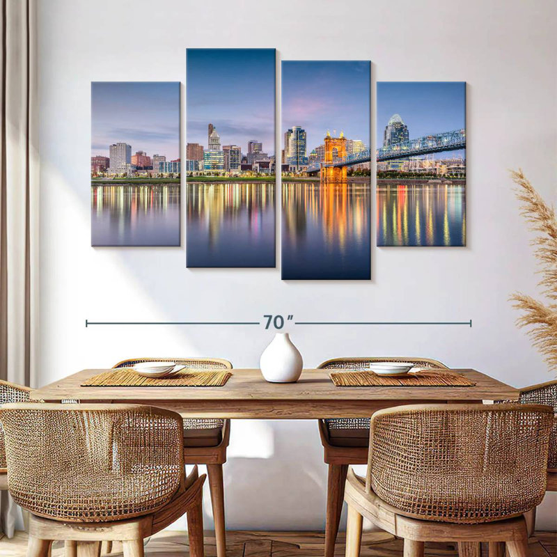 Hannes Cincinnati City Skyline, H 42 po x l 68 po