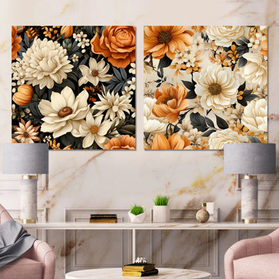 Ananas - Ensemble de 2 décorations murales florales