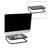 Mind Reader Monitor Stand, Ventilated Laptop Riser, Desktop Organizer, Metal, 14.25"L x 11"W x 4.25"H, 2-Pack, Black