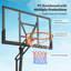 Panier de basketball 5,25 à 10 pieds, manivelle réglable à la main et portable