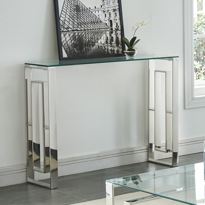 Menzel 39.5'' Console Table, Chrome