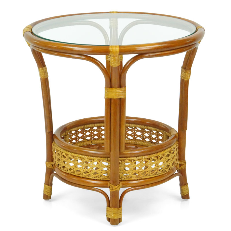 Pesmes Rattan Wicker Coffee Table, Colonial