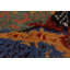 Tapis rouge / ivoire / orange en laine noué à la main 8 pi 1 po x 9 pi 11 po Brazell