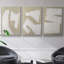 Lin Wabi Sabi I - ensemble de 3 reproductions sur toile-97913585-97913590