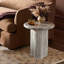 Waylie Small Marble End Table-River Grey Marble
