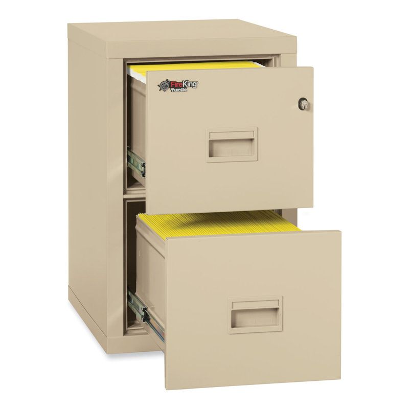 Parchment 2-Drawer Fireproof and Water-Resistant Vertical Filing Cabinet