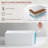 KDK HOME 59" x 29" Freestanding Bathtub Left Drain Acrylic Soaking Tub with Pop up Drain & Overflow