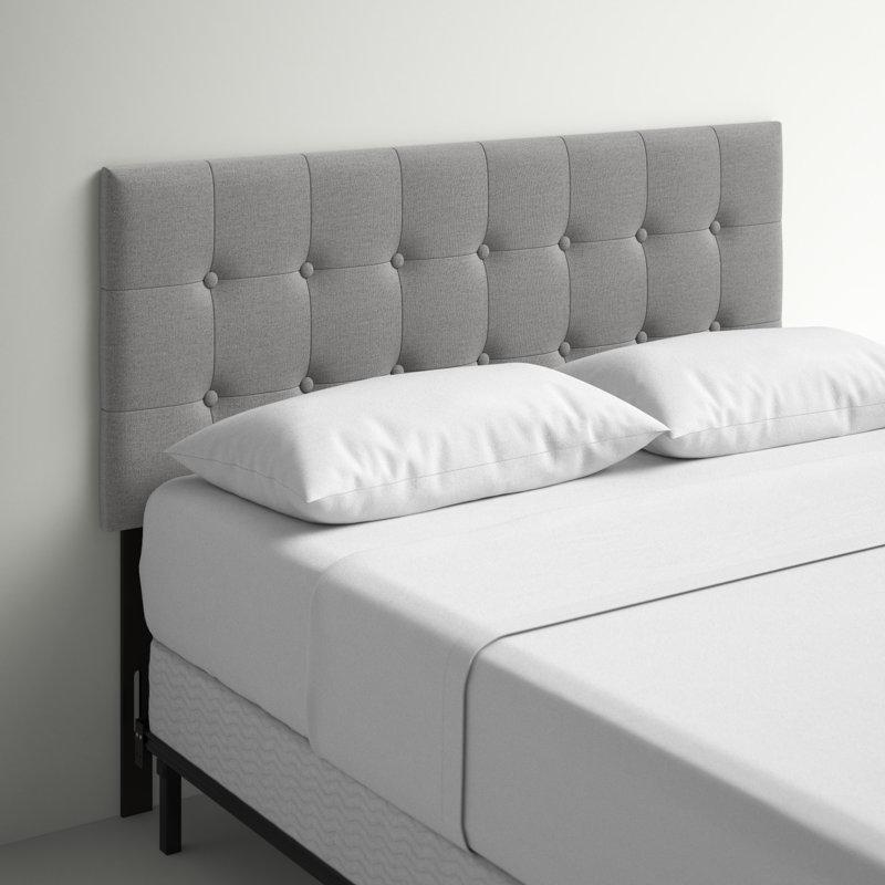 Tête de lit tapissier Richey, Gris, Grand