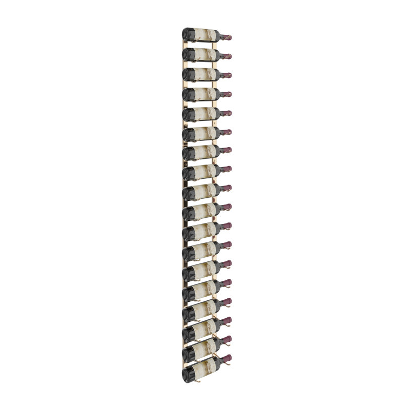  Ensemble de porte-bouteilles double face du plancher au plafond Indurial de 42 bouteilles en nickel brossé Indurial - cadre de 10 pieds