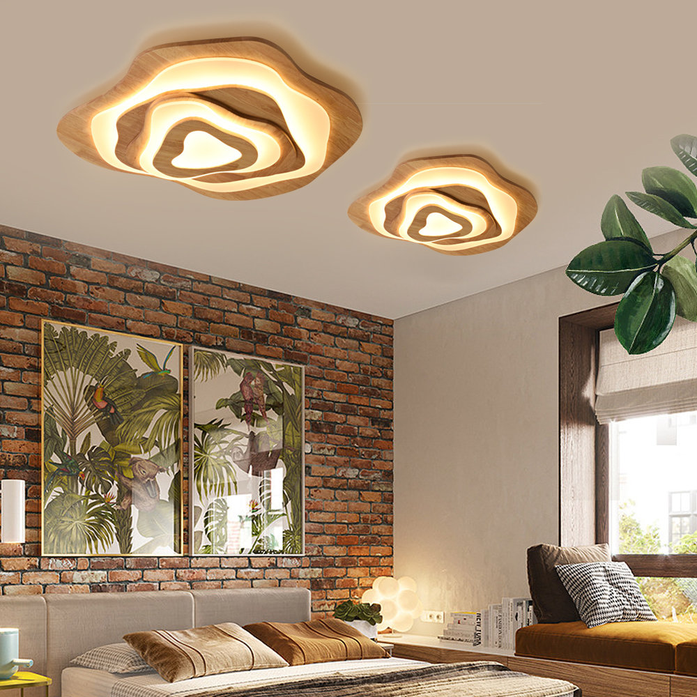 Single Light Acrylic LED Flush Mount, 3.14" H x 23.62" W x 23.62" D