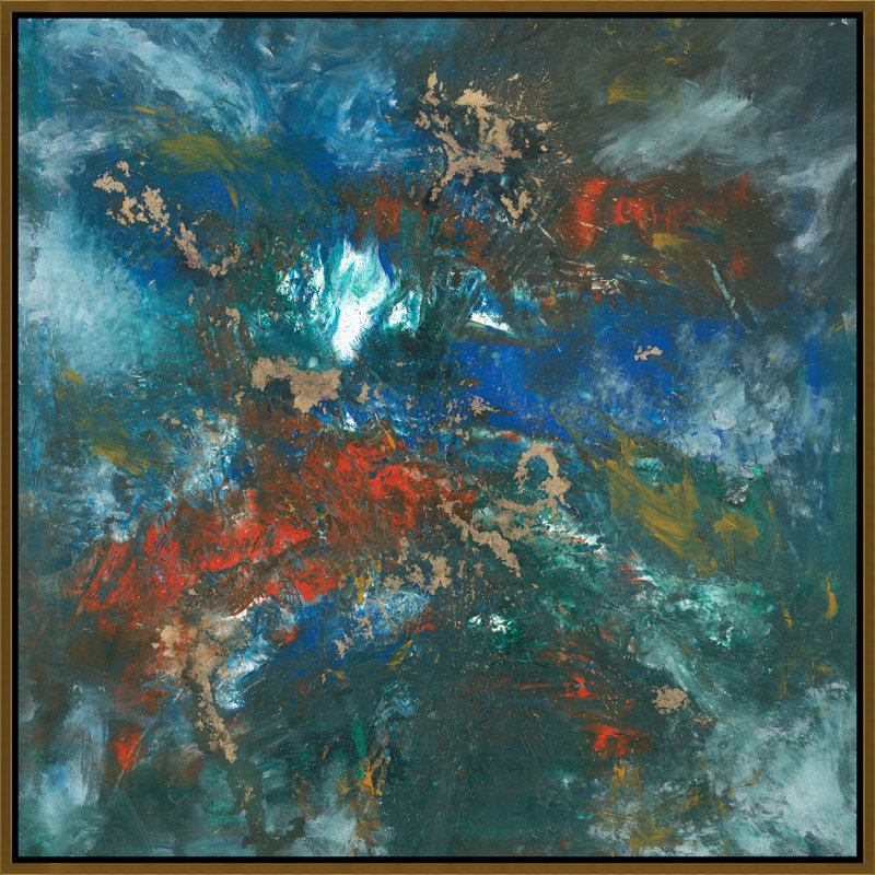 «All over the Place I» par Danielle Davis - peinture sur toile, Verre