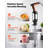 Commercial Immersion Blender, 750W, 21-inch, Heavy-Duty Hand Mixer for Restaurant, Handheld Stick for Soups & Sauces, Pure-Copper Motor, Variable Speed, Stainless Steel 3-Blade Head, Handle
