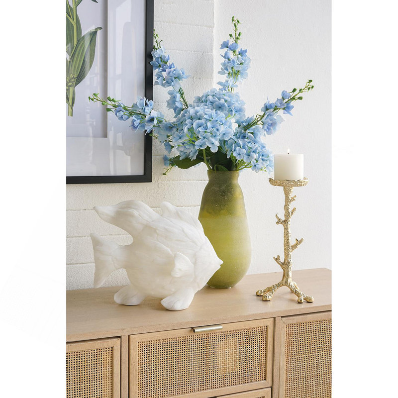 Vase en verre D6.5x12.5 ", vert