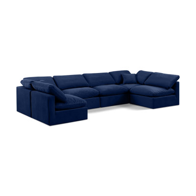 Hinami Velvet U-Shaped Sectional Reversible
