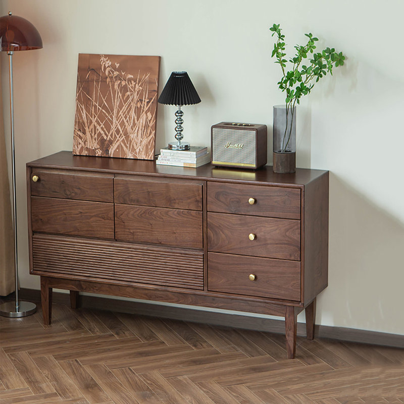 Chic Design Sideboard, Nut Brown, 31.5" H x 47.2" W x 15.7" D