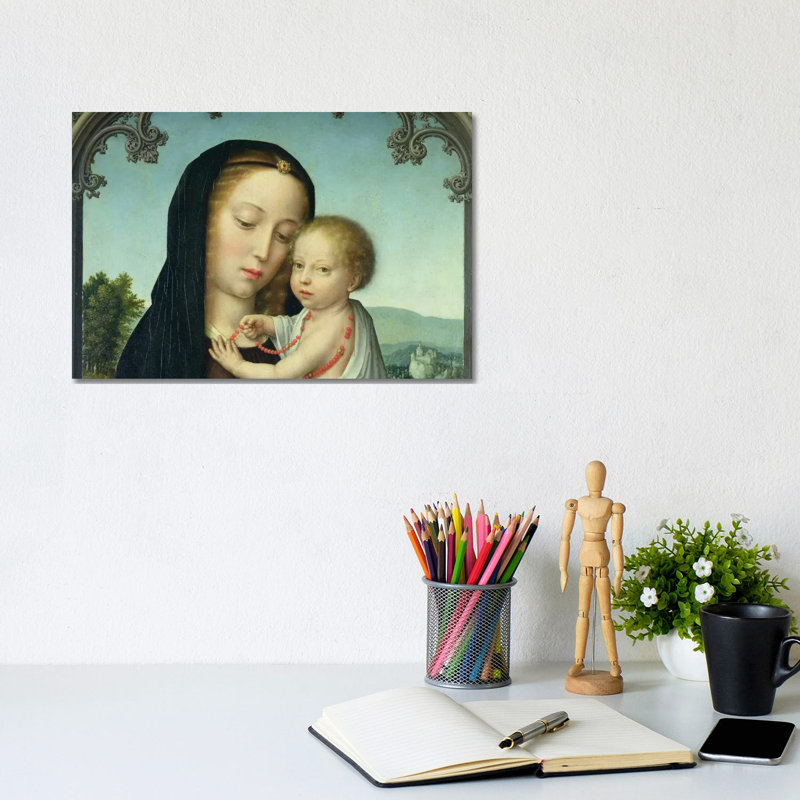 Virgin And Child - Wrapped Canvas Painting, 20.32 cm H x 30.48 cm W