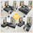 Boneless 80.3" Oversized Double Lounge Chaise, Boneless Lounge Sofa Bed With 4 Pillows Cloud Loveseat Sleeper Couch For Indoor Living Room-1402662438