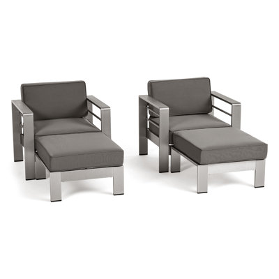 Chaise de patio avec coussins Caggiano