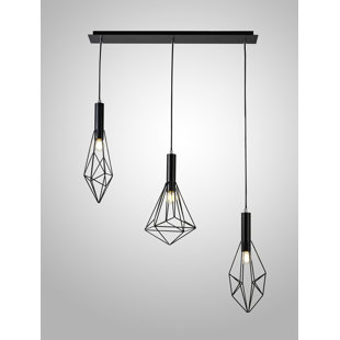 3 - Light Black Geometric Pendant
