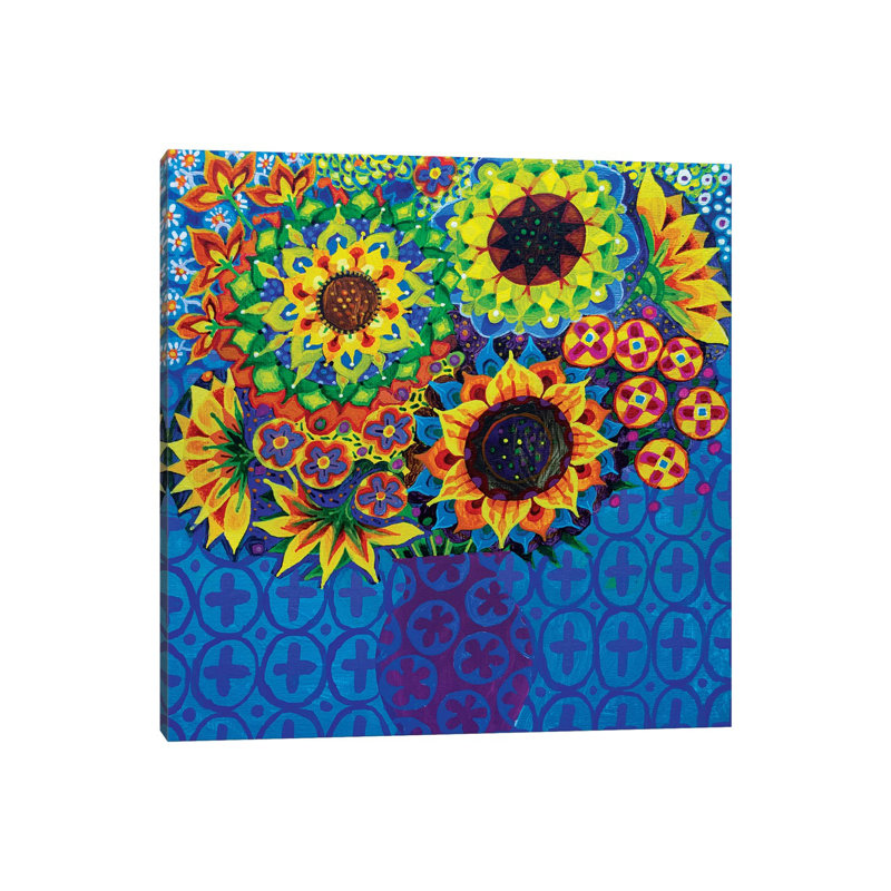 Sunflowers I 1 Piece Painting on Canvas, 30.48cm H x 30.48cm W x 1.9cm D, Wrapped Canvas