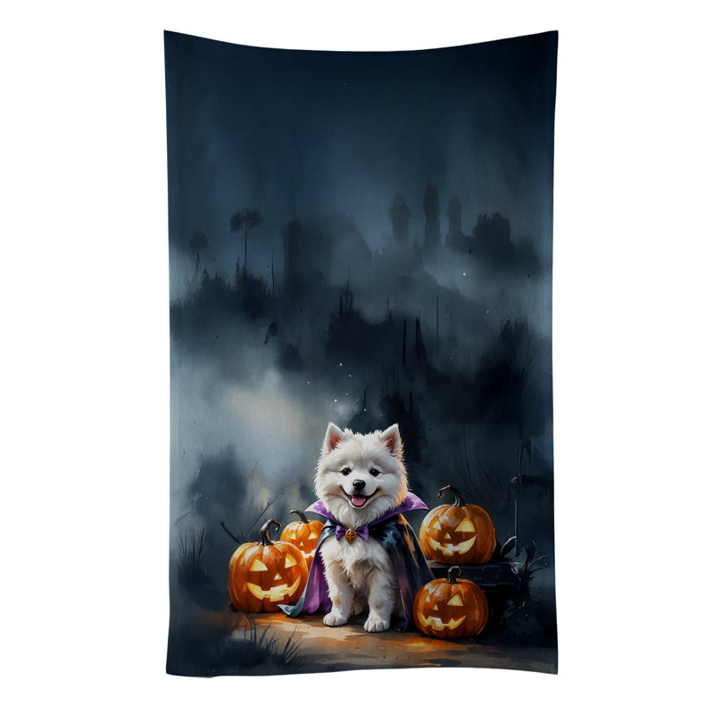 Serviette de cuisine Samoyed Puppy Halloween, Samoyède
