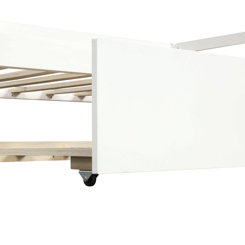 Daybed With Trundle Frame Set, Twin Size, White