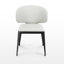 Ensemble de 2 chaises chiar courbées rembourrées
