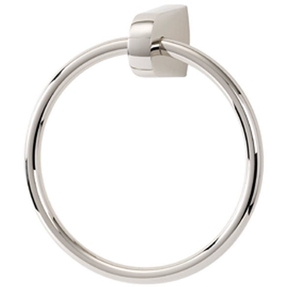 Euro Wall Mounted Towel Ring, Polished Nickel