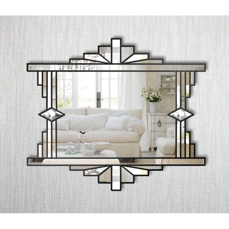 Sarina Flat Wall Mirror, Black