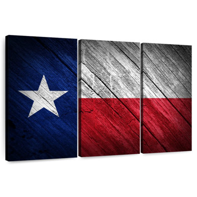 Drapeau de Borges au Texas sur bois