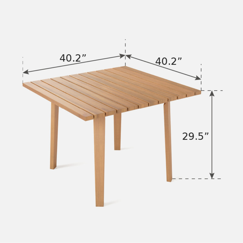 Square Wooden Dining Table