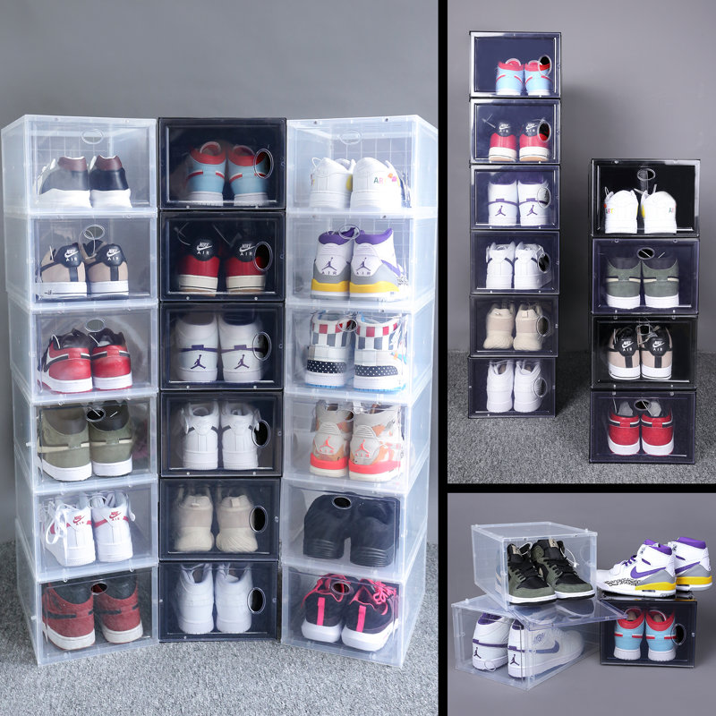 4 Pair Stackable Shoe Storage Cabinet