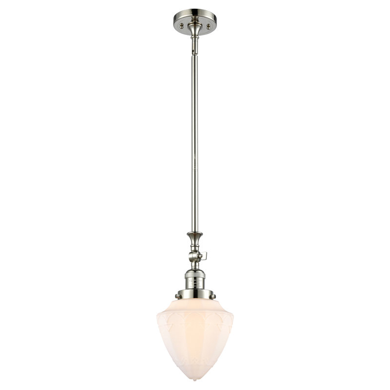 Franklin Restoration - Stian - Mini-luminaire suspendu à tige inclinable 1 lumière - Ampoule non incluse - Abat-jour