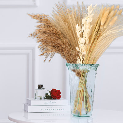 49 PCS Dried Pampas Grass Decor, 17.5'' Natural Flower Bouquet, Reed Grass, Decorative Plumes, Bunny Tails Flowers For DIY Boho Wedding Home Decor