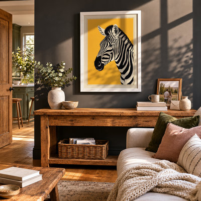 Striped Profile Graphic - Framed Print